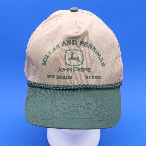 John Deere Other - Vintage John Deere Rope Snapback Dealer Hat New Roads Bunkie Louisiana